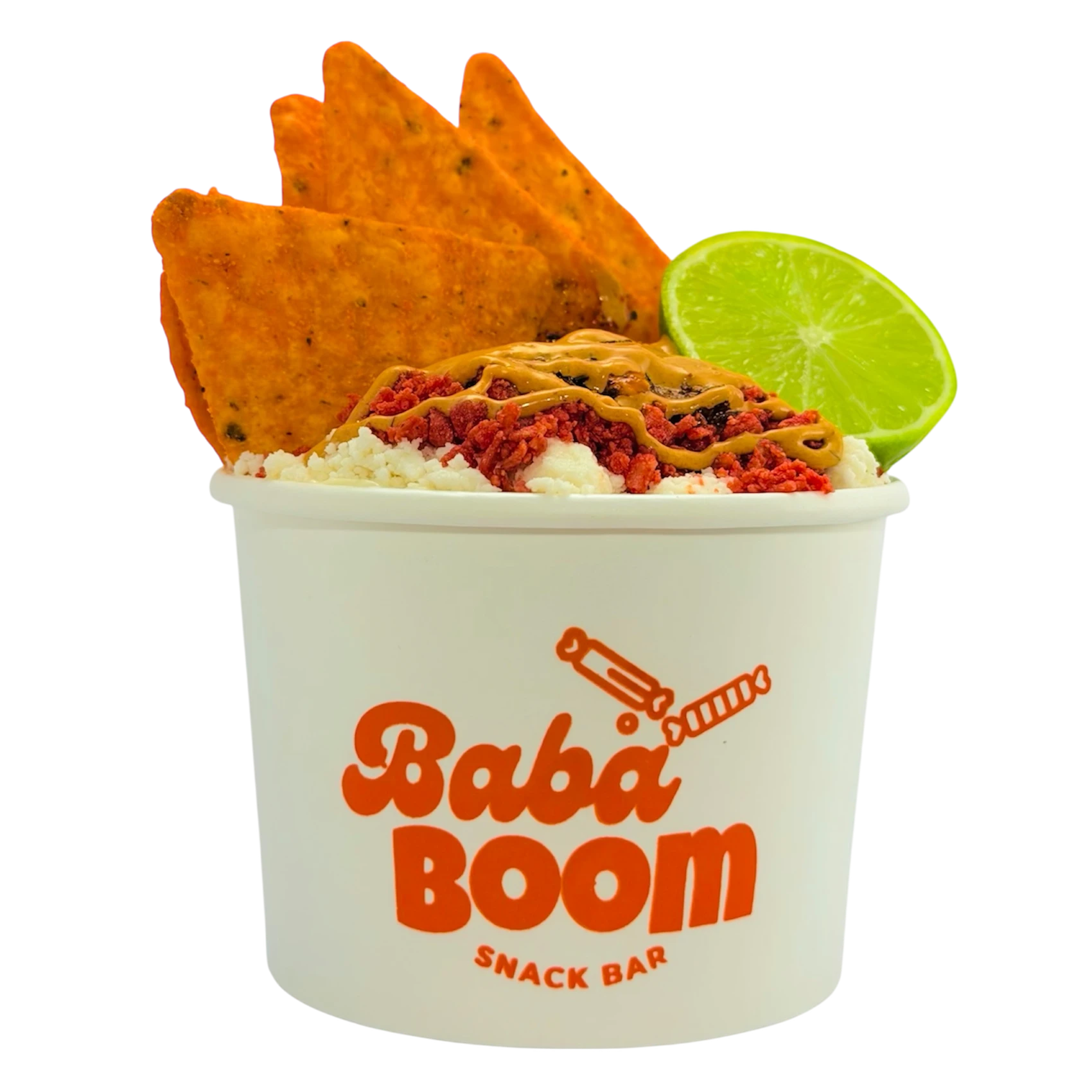 Vaso de esquites con toppings BabaBoom