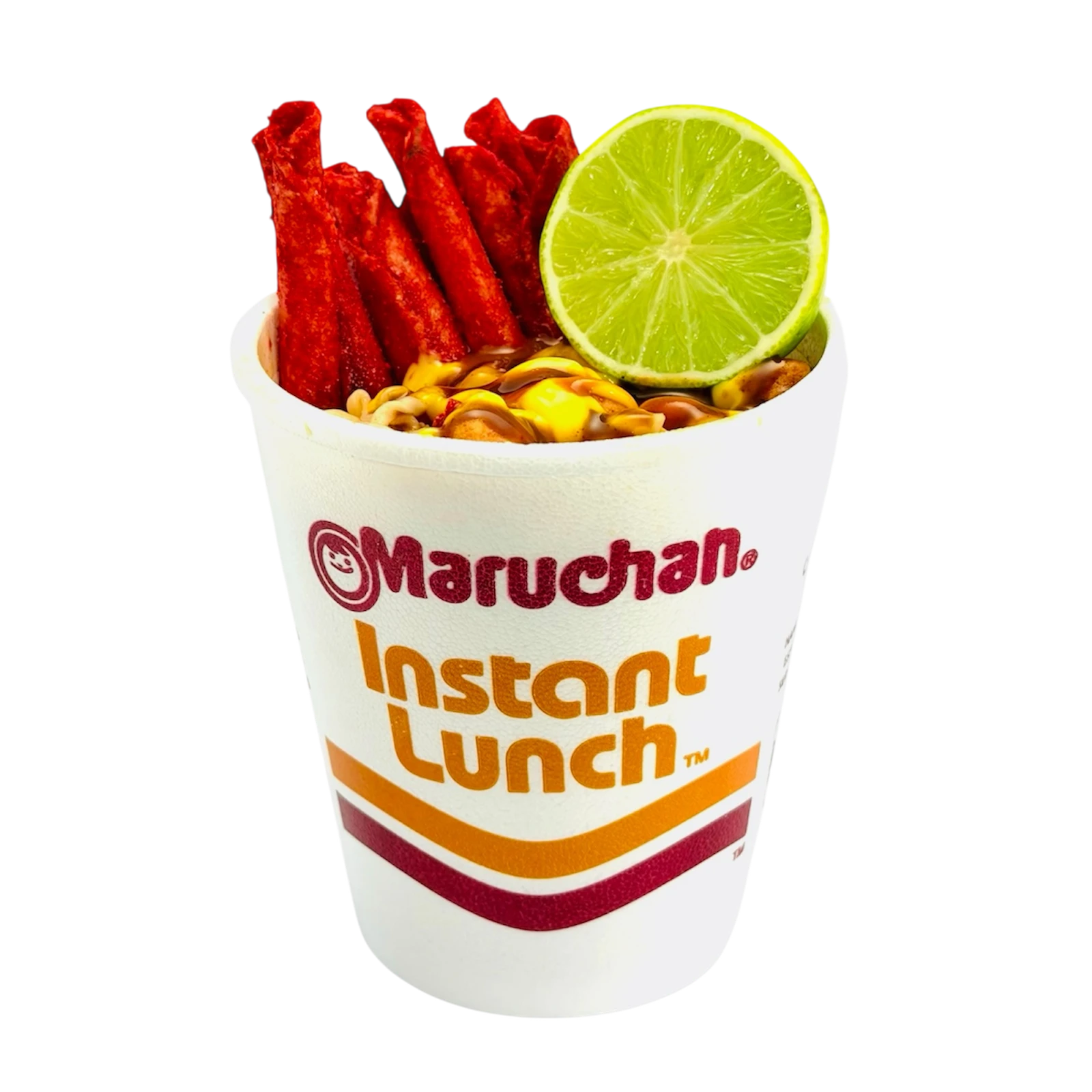 Maruchan preparada con limón y chilito BabaBoom